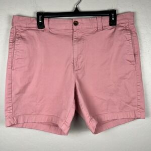 J.Crew Mens 35 Pink‎ 7" Inseam Re-Imagined Cotton Blend Classic Fit Shorts